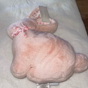 Cupcakes and Cashmere Easter Rabbit Bunny Shaped Decorative Pillow pink  New